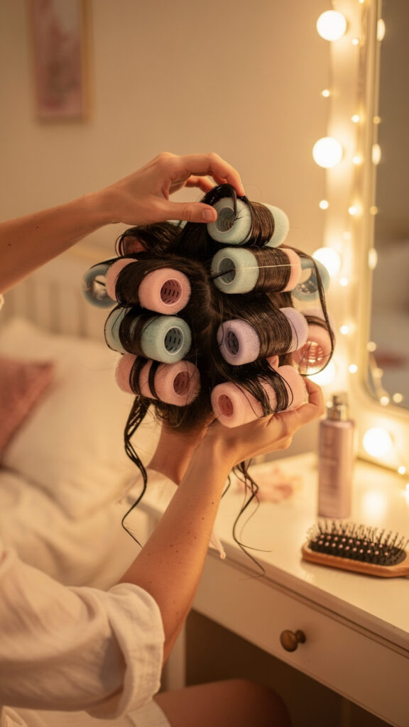 Using Foam Rollers for Voluminous Curls
