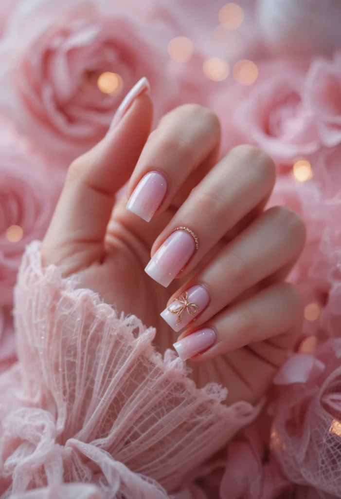Incorporating Bows And Delicate Charms
Coquette Nail Aesthetic