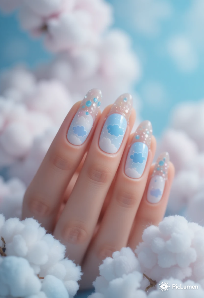Pastel Cloud Nail Stickers
