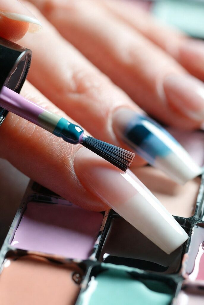 Using Gradient Nail Art Brushes for Precision
