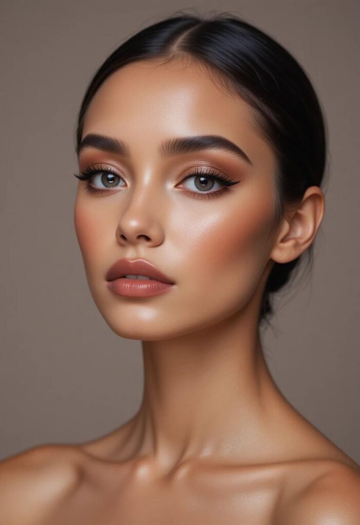 16. Peachy Nude Minimalist Stain