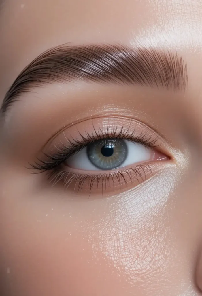 6. Glass Brow Lamination for a Sleek, Wet-Look Finish