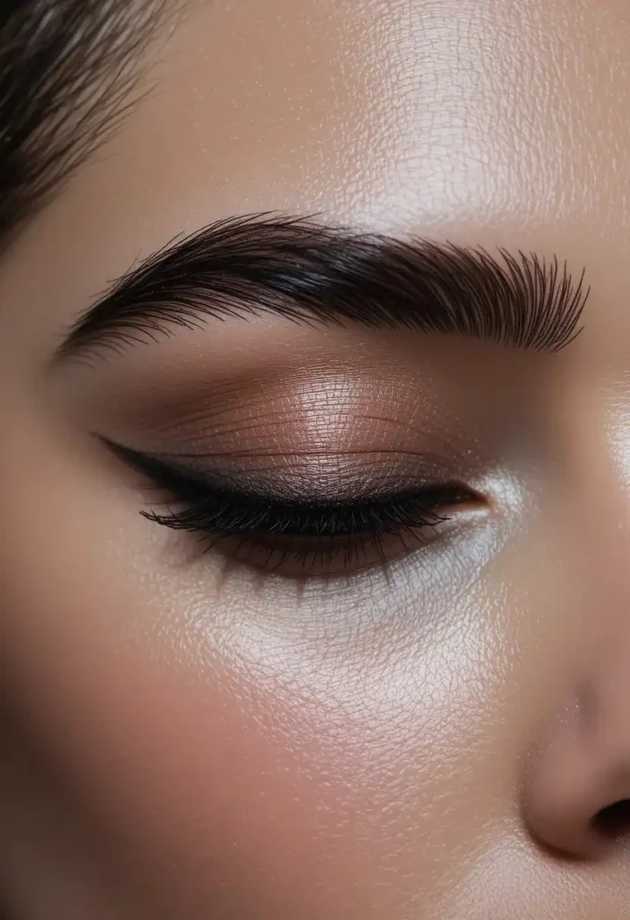 14. Laminated Brows with Groomed Chaos Texture